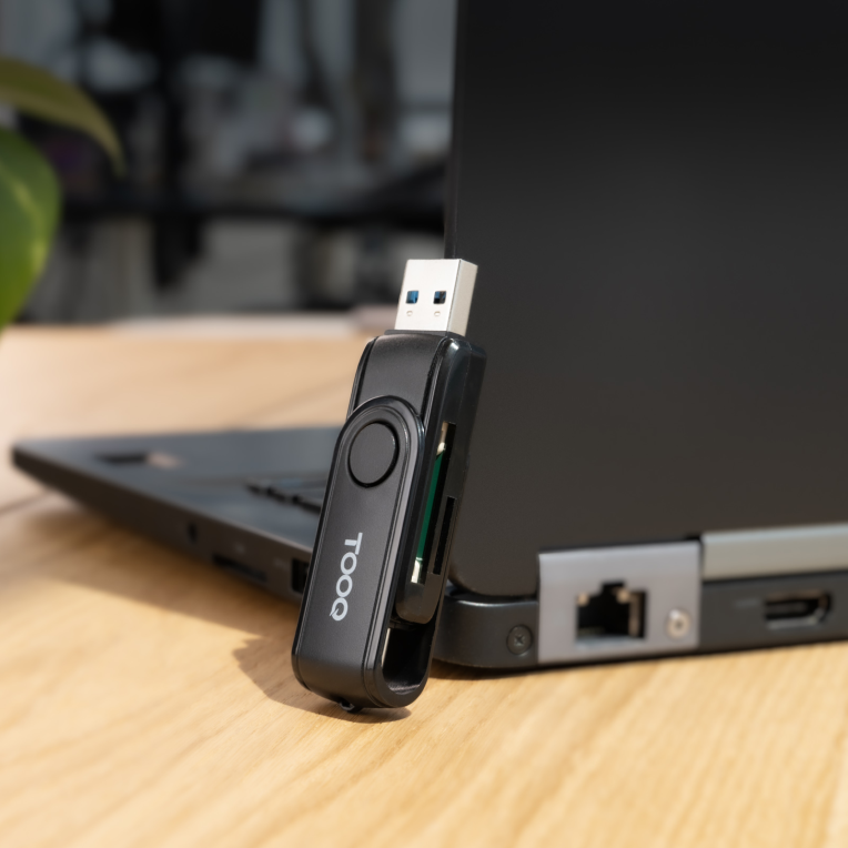 LECTOR TARJETAS TOOQ USB-C 2.0+USB-A 3.0 SD/TF NEGRO - detalle