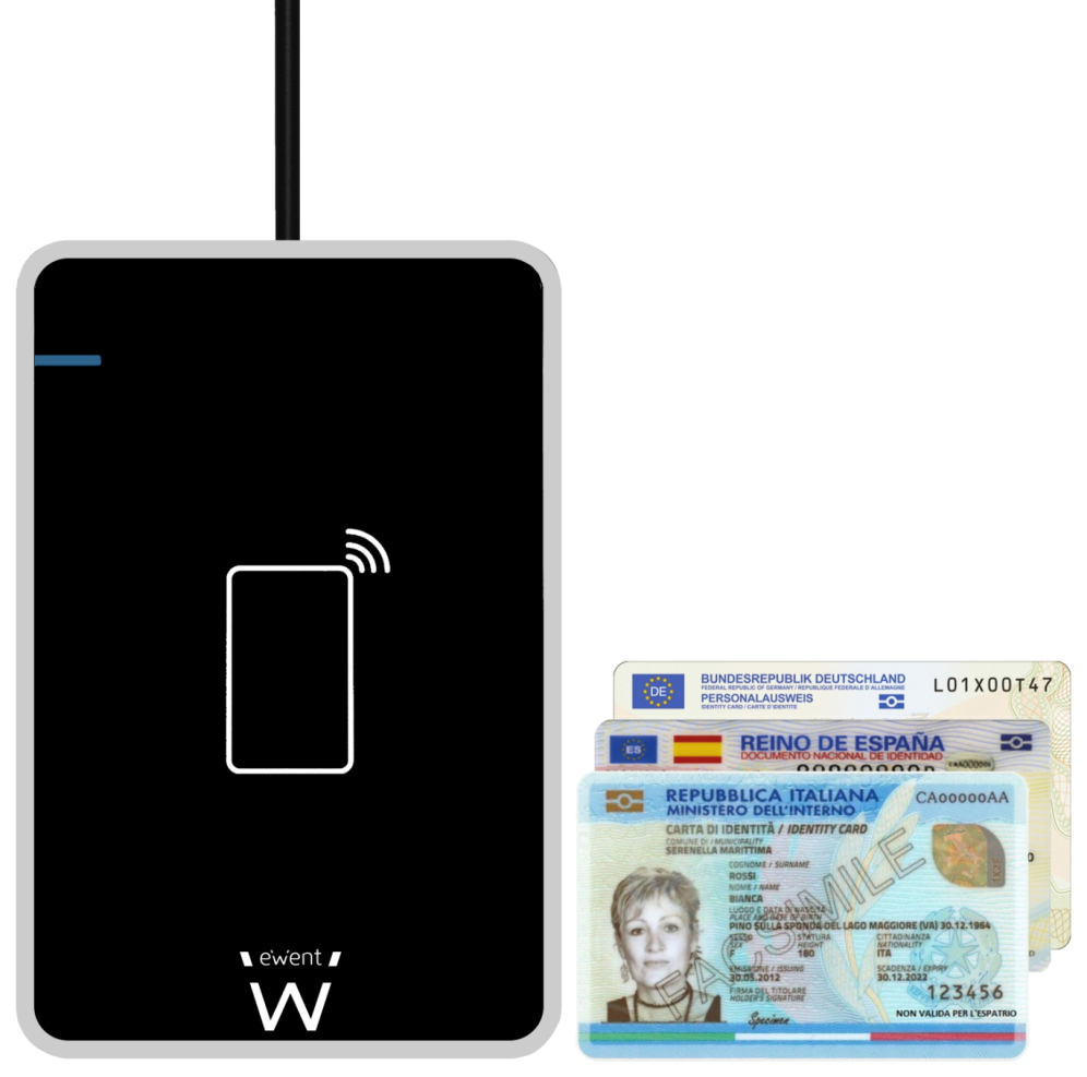 LECTORES TARJETAS INTELIGENTES EWENT USB 2.0 CONTACLESS NFC - detalle