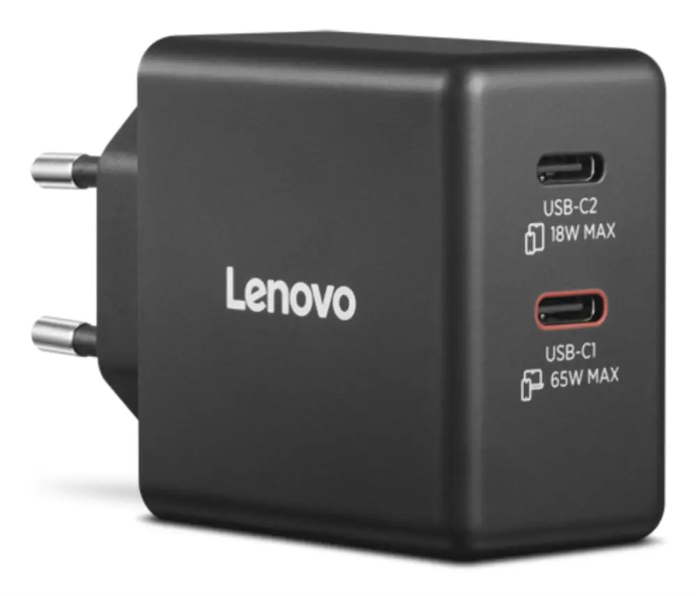 Lenovo 40AW065BEU adaptador e inversor de corriente Interior / exterior 65 W Negro - detalle