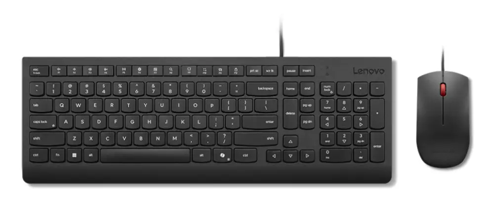 Lenovo Essential Wired Combo (ES 172) teclado Ratón incluido Universal USB Español Negro