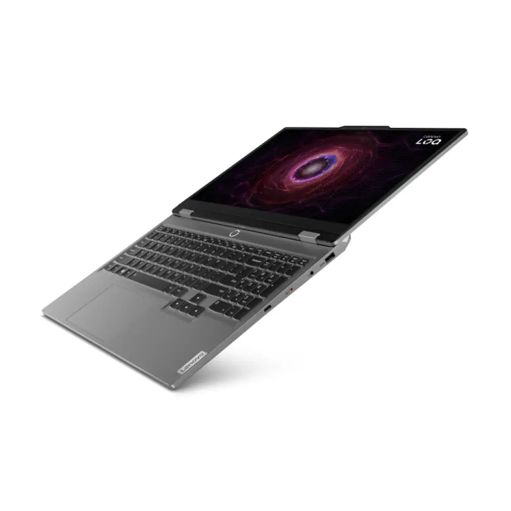 Portátil Lenovo LOQ 15ARP9 con pantalla Full HD de 15.6", procesador AMD Ryzen 7, 24 GB RAM, 512 GB SSD y tarjeta NVIDIA RTX 4050.