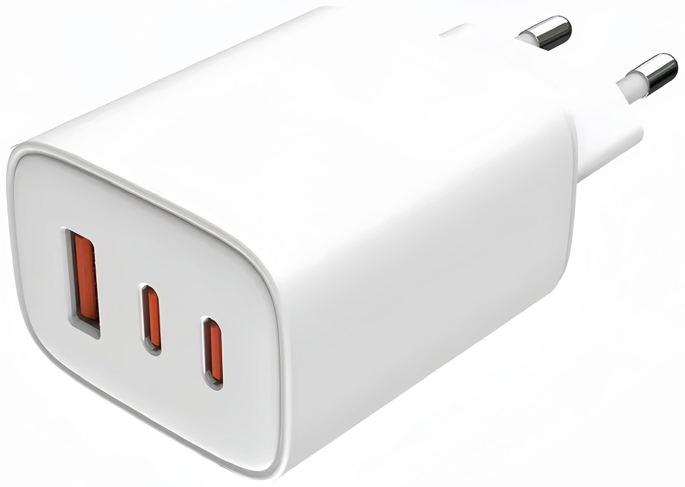 LEOTEC CARGADOR 65W GAN ULTRA SLIM 2 USB C PD+1 USB A BLANCO (APPLE Y SAMSUNG) - detalle