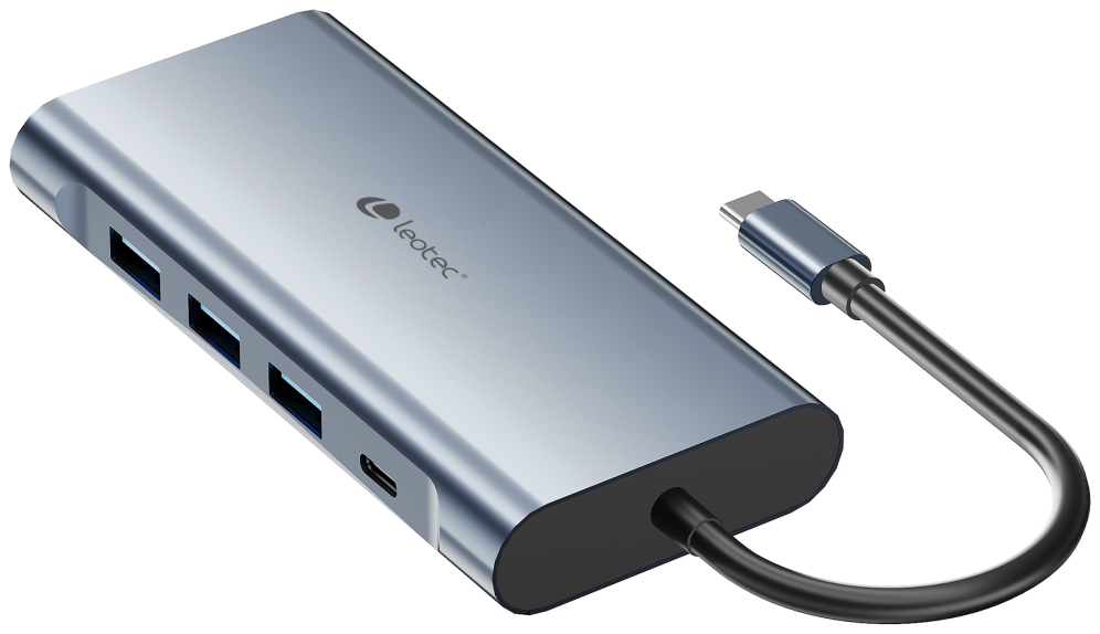 LEOTEC DOCKING STATION 11-1 1USB-C PD100 3USB3.0 1USB-C 1 HDMI 1VGA 1TJSD MCSD - detalle