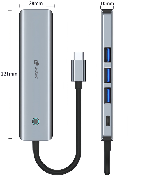 LEOTEC DOCKING STATION 6-1 1USB-C PD100 POWER&DATOS 3USB3.0 1HDMI 4K 30HZ - detalle