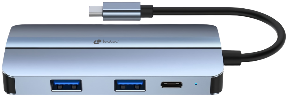 LEOTEC DOCKING STATION 7-1 1USB-C PD100 1USB3.0 1USB-C 1USB2.0 1HDMI - detalle