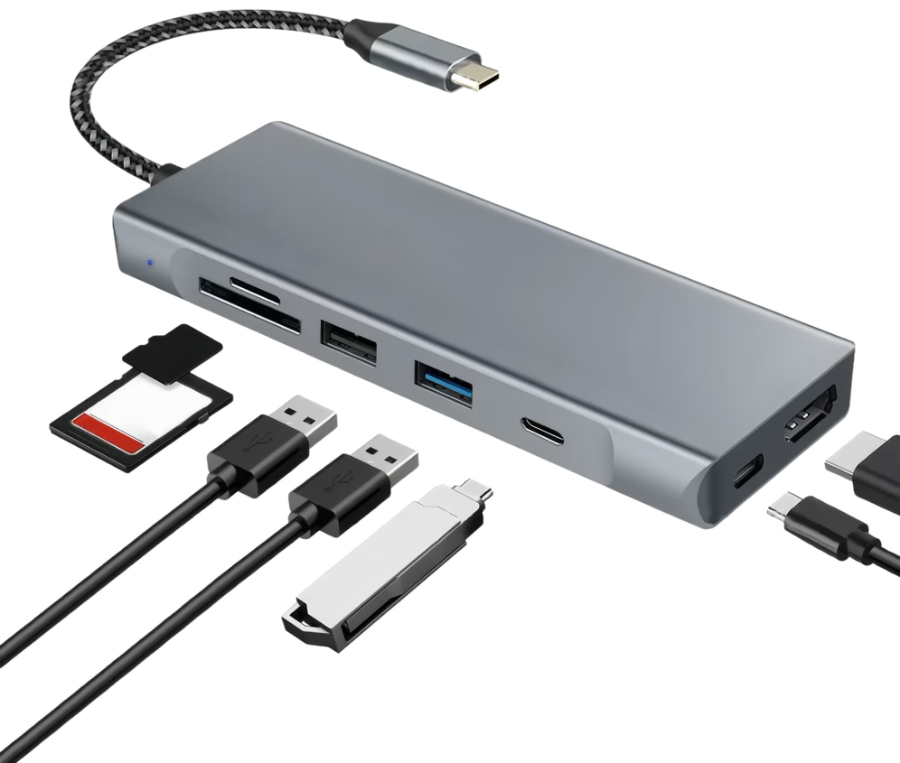 LEOTEC DOCKING STATION 8-1 CON CAJA EXTERNA SSD M2 - detalle