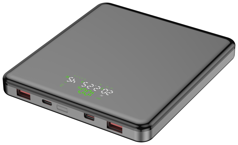LEOTEC POWERBANK 20000MAH 100W FAST CHRG GRIS 2USB-C+2 USB-A INC CAB USB-C A USB-C65W - detalle