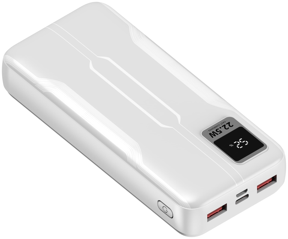 LEOTEC POWERBANK 20000MAH 22,5W PD20W BLAN (1 USB-C+2USB-A INC USB-A A USB-C) - detalle