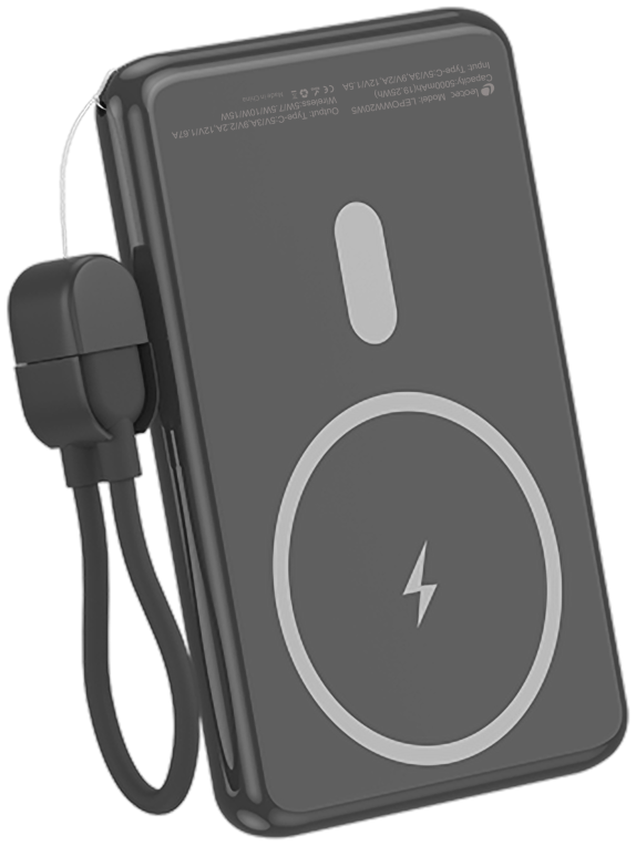 LEOTEC POWERBANK 5000MAH 20W FAST CHRG NEGRO 1USB-C+WIRELESS INC LAN CAB USB-C A USB-C 65W - detalle