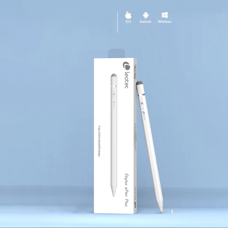 LEOTEC STYLUS EPEN PLUS (IOS, ANDROID,WINDOWS,140mAh,BLANCO,CARGA USB-C) - detalle
