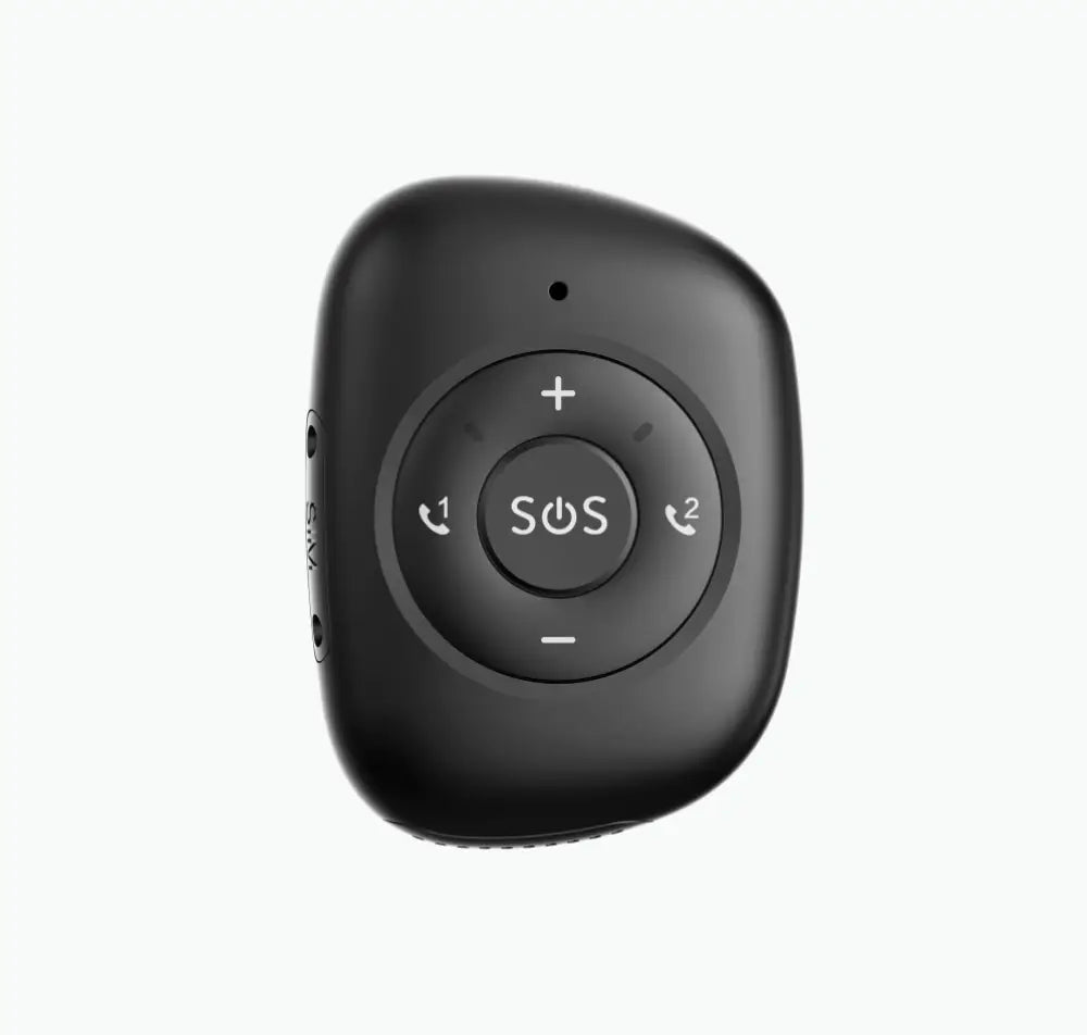Rastreador GPS 4G negro de LEOTEC para localización y seguridad, con diseño compacto y funcional.