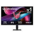 Monitor LG 27G411A-B de 27" FHD IPS, 144Hz, 1ms, pantalla delgada para juegos y trabajo con tecnología LED
