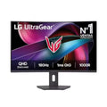 Monitor LG 32G600A-B de 32 pulgadas con pantalla curva QHD, tiempo de respuesta 1 ms y acabado en negro.