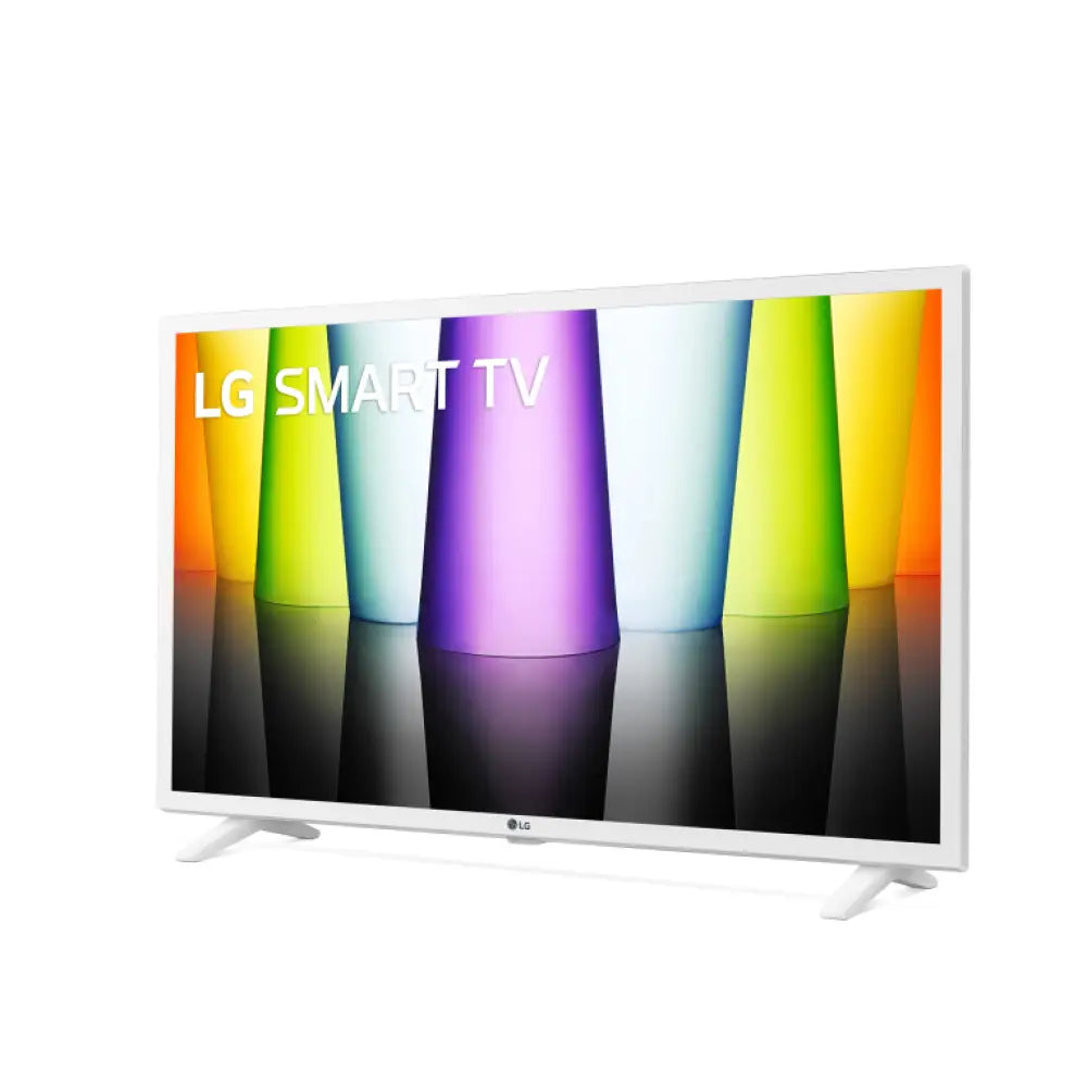 Televisor LED LG FHD 32" Smart TV en color blanco, pantalla de 81.3 cm con conectividad Wi-Fi y reproductor Full HD