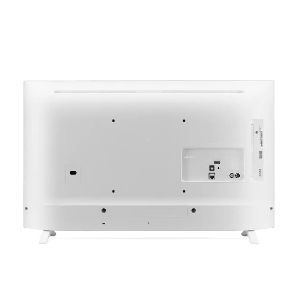 Televisor LED LG FHD 32 pulgadas Smart TV WiFi en color blanco, pantalla Full HD y diseño delgado.