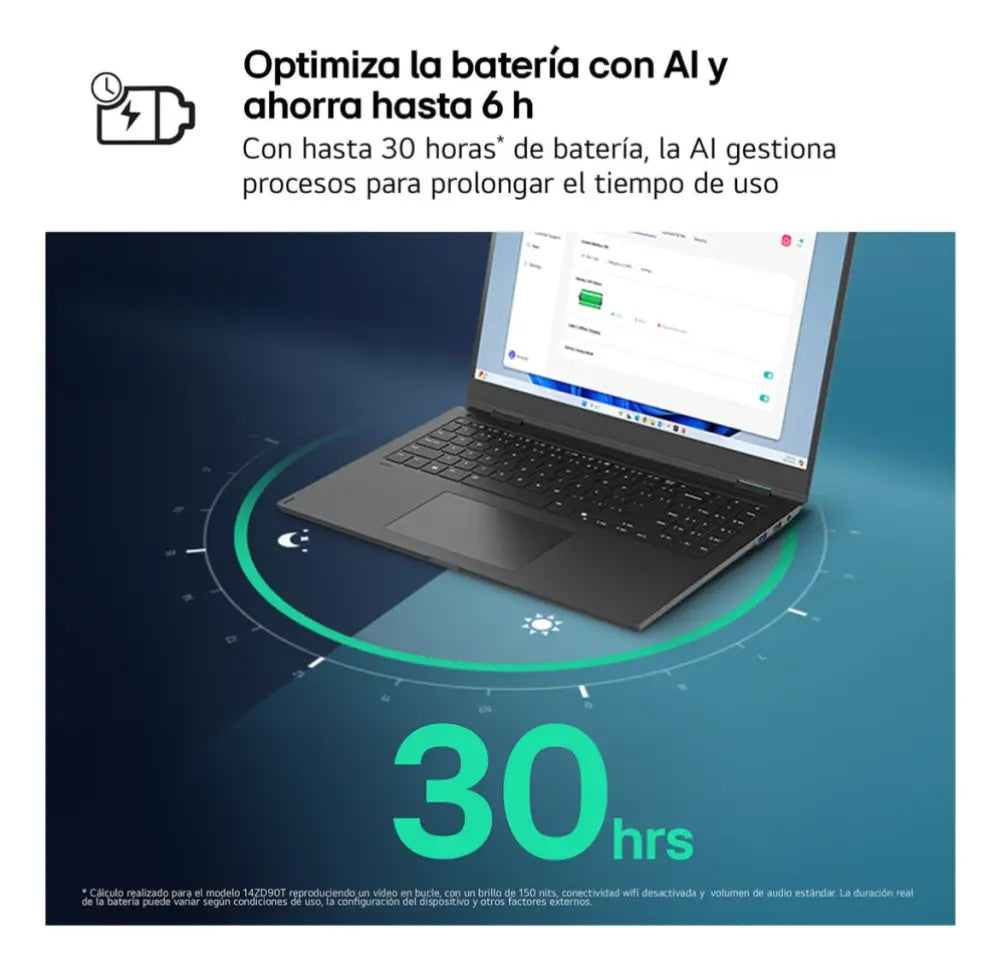 LG Gram 14ZD90T-G.AX88B ordenador portatil Intel Core Ultra 7 255H Portátil 35.6 cm (14") WUXGA 32 GB LPDDR5x-SDRAM 1 TB SSD Wi-Fi 6E (802.11ax) FreeDOS Español Negro - detalle