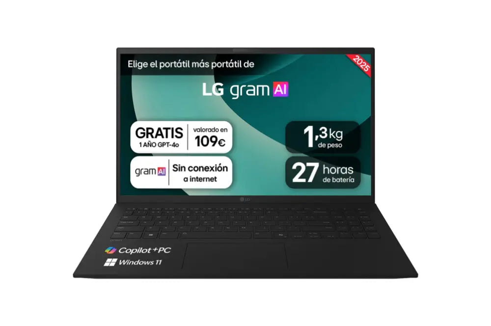 LG Gram 15Z80T-G.AU88B ordenador portatil AMD Ryzen AI 7 350 Portátil 39.6 cm (15.6") Full HD 32 GB LPDDR5x-SDRAM 1 TB SSD Wi-Fi 6E (802.11ax) Windows 11 Home Español Negro - detalle