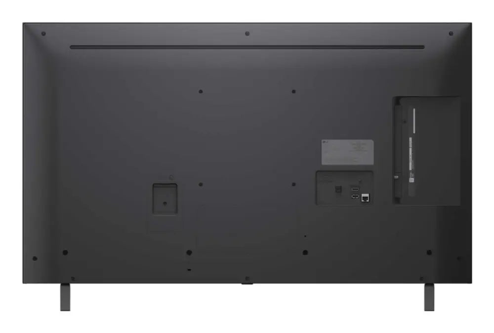 Televisor LED LG NanoCell AI 55NANO81A6A de 55 pulgadas con pantalla 4K Ultra HD y conexión Wi-Fi en color negro.