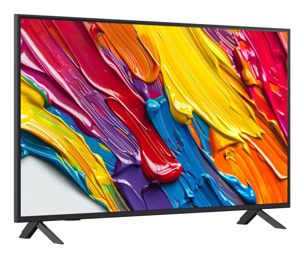 Televisor LED LG QNED AI 50QNED82A6B de 127 cm 4K Ultra HD Smart TV en color negro, con pantalla grande y tecnología avanzada.