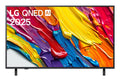 Televisor LED LG QNED AI 50QNED82A6B de 127 cm, pantalla 4K Ultra HD, Smart TV negro con procesador AI y conectividad Wi-Fi.