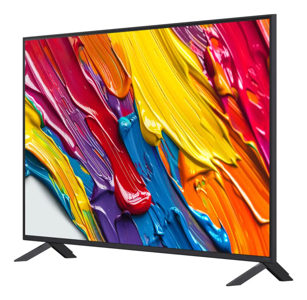 Televisor LED LG QNED AI 55QNED82A6B de 55 pulgadas en pantalla 4K Ultra HD con diseño en negro.