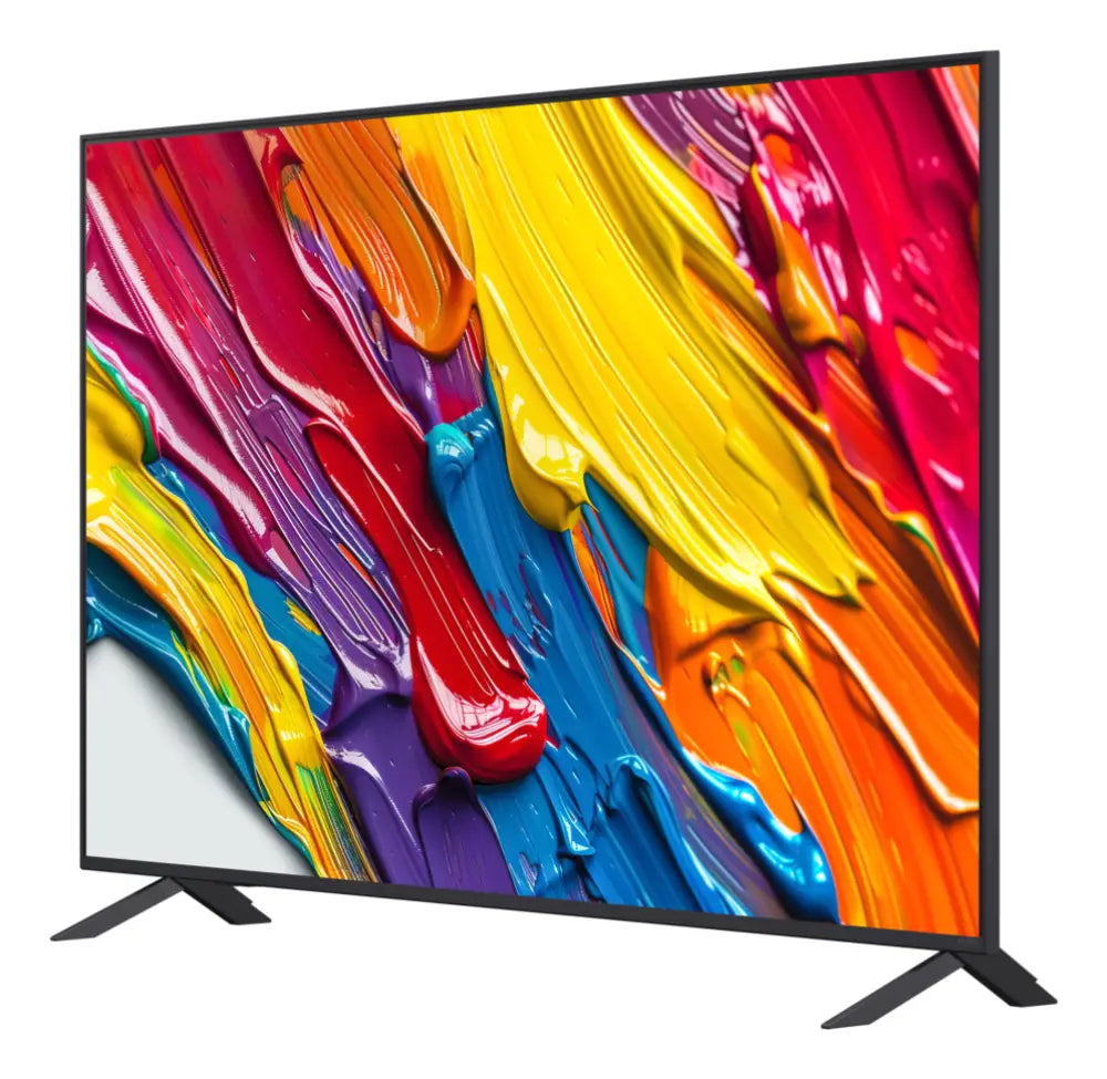 Televisor LED LG QNED AI 65QNED82A6B 65" 4K Ultra HD Smart TV en color negro, con pantalla grande y tecnología avanzada.