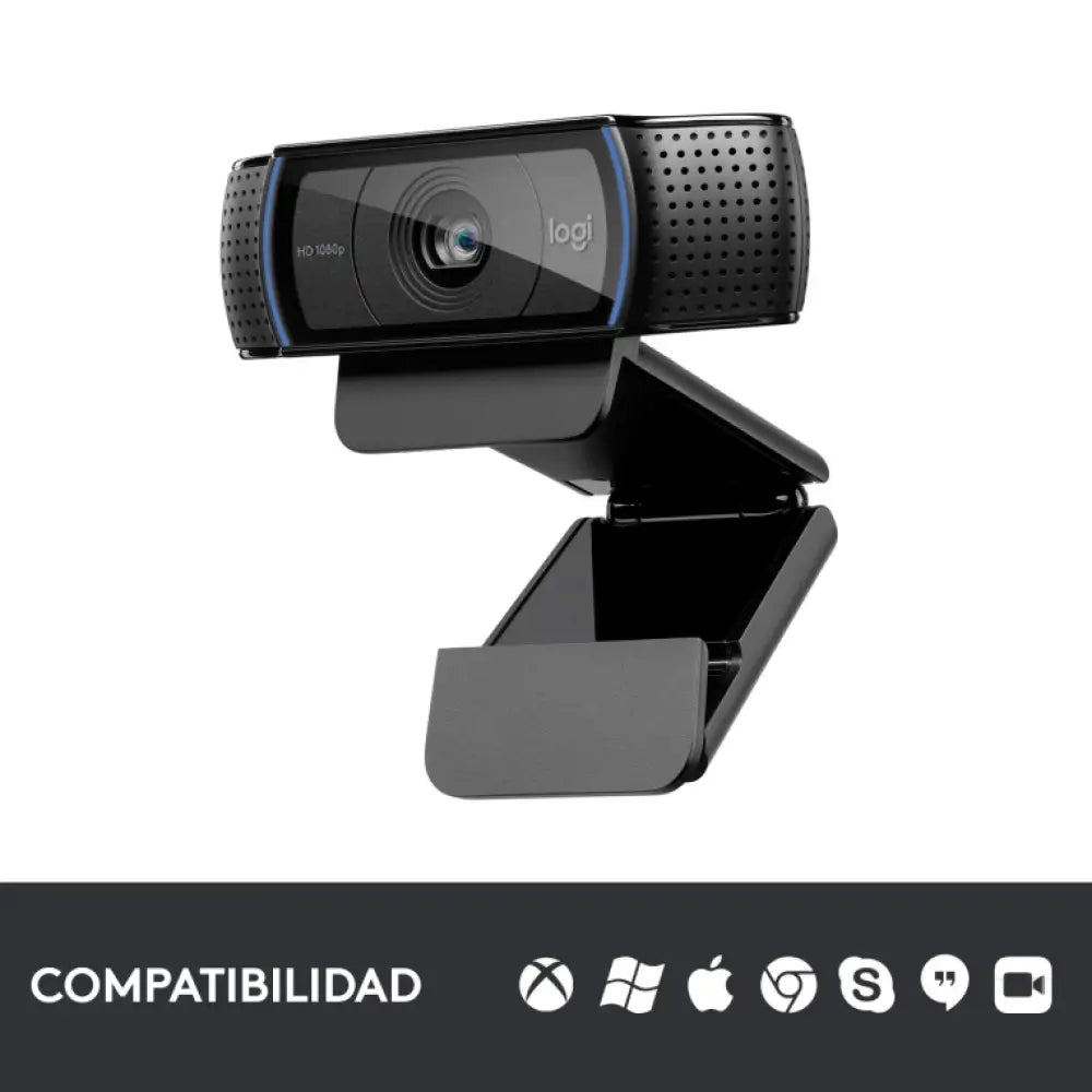 Logitech 960-001055 cámara web 3 MP 1920 x 1080 Pixeles USB Negro - detalle