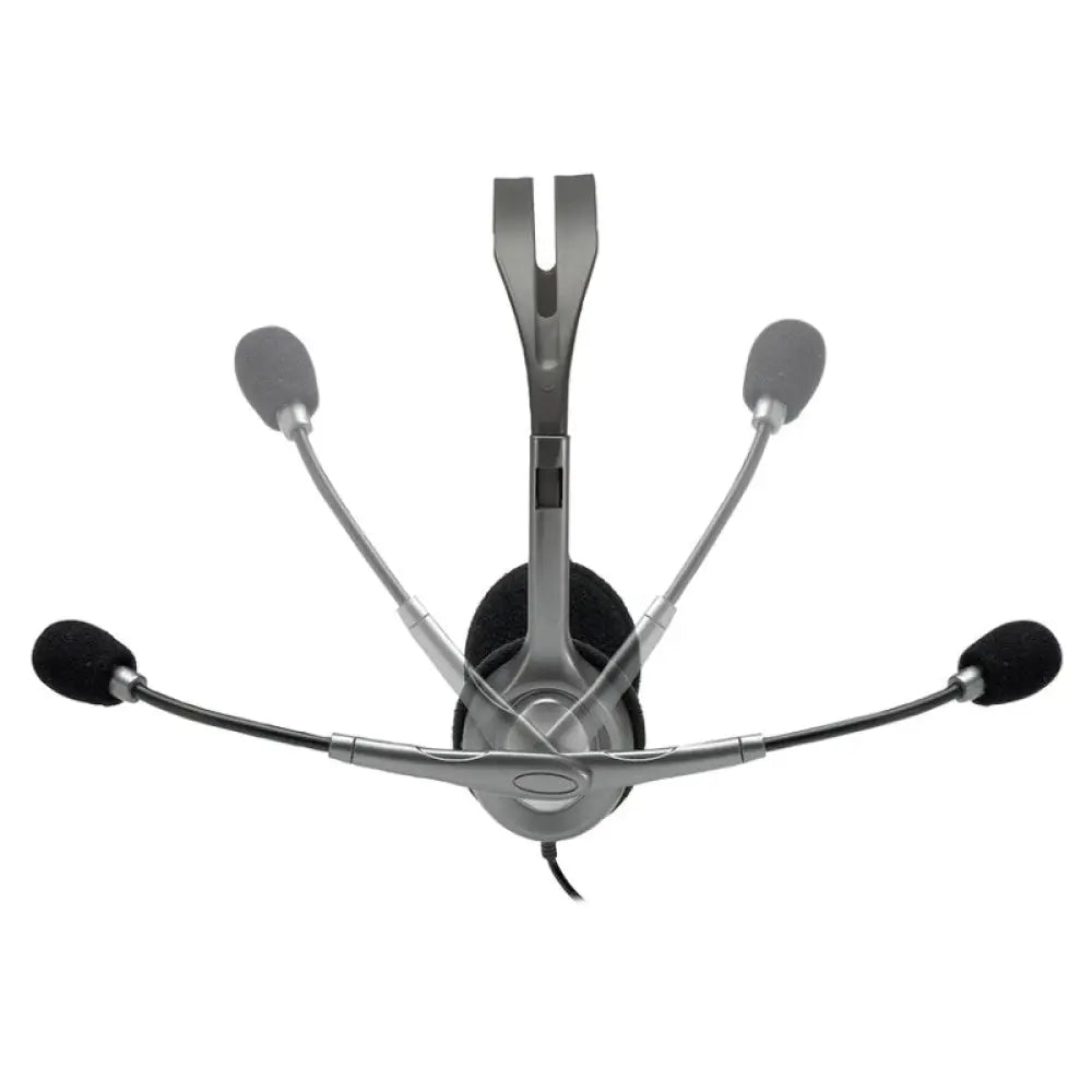 Auriculares Logitech H110 con micrófono estéreo, con cable y diadema ajustable para comodidad y uso en llamadas o audio.