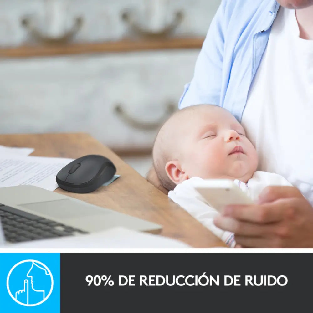 Logitech M220 Silent ratón Oficina Ambidextro RF inalámbrico Óptico 1000 DPI - detalle