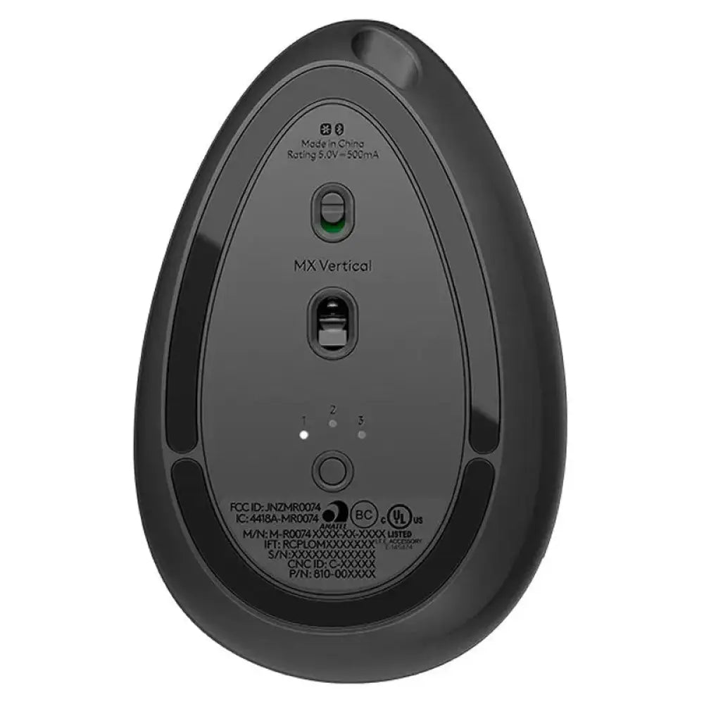 Logitech MX Vertical Ratón ergonómico Negro - detalle