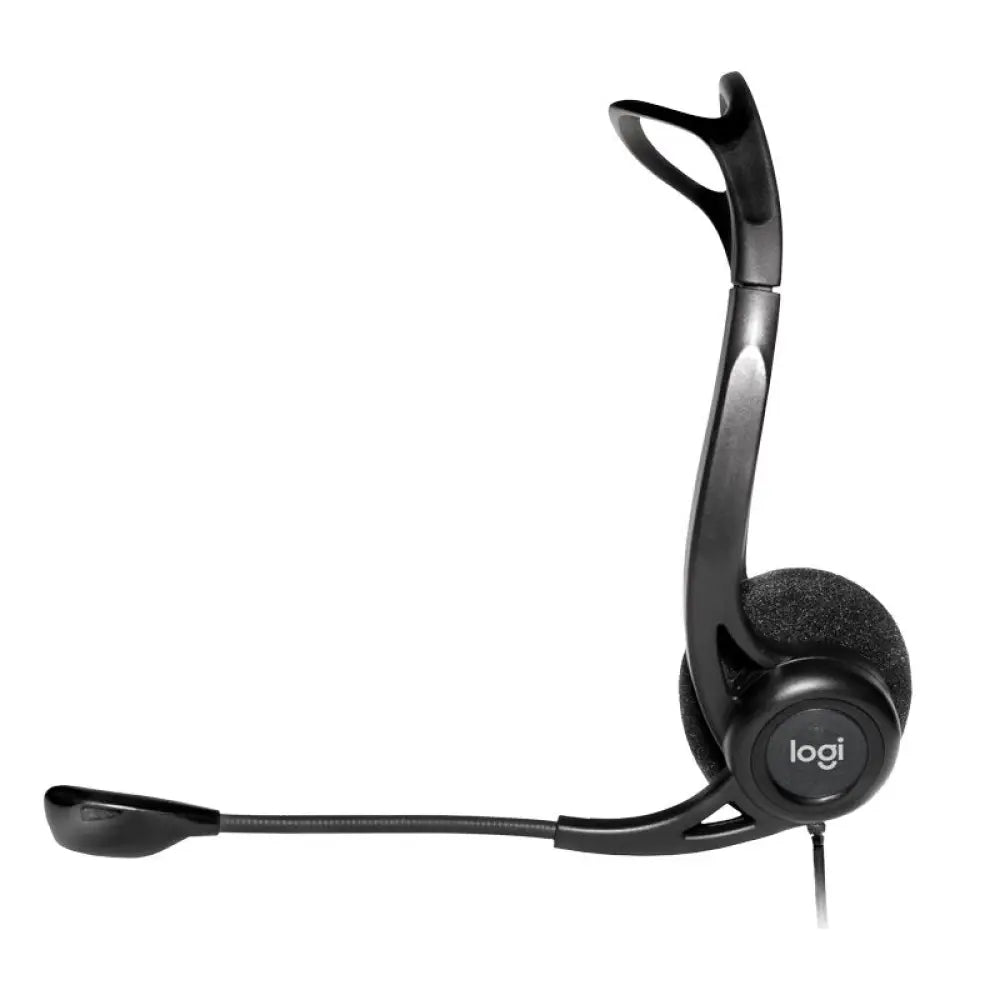 Auriculares con micrófono Logitech PC960M con suspensión y cancelación de ruido, ideales para comunicación en PC.
