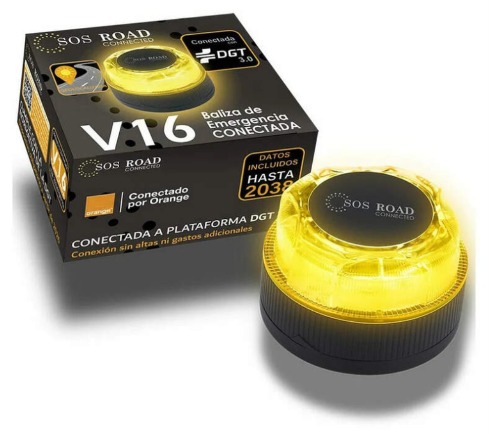 LUZ DE EMERGENCIA SOS ROAD CONECTED V16 DGT BALIZA GEOLOCALIZADA - detalle