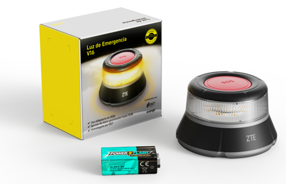 LUZ DE EMERGENCIA ZTE E1 BALIZA V16 GEOLOCALIZADA DGT