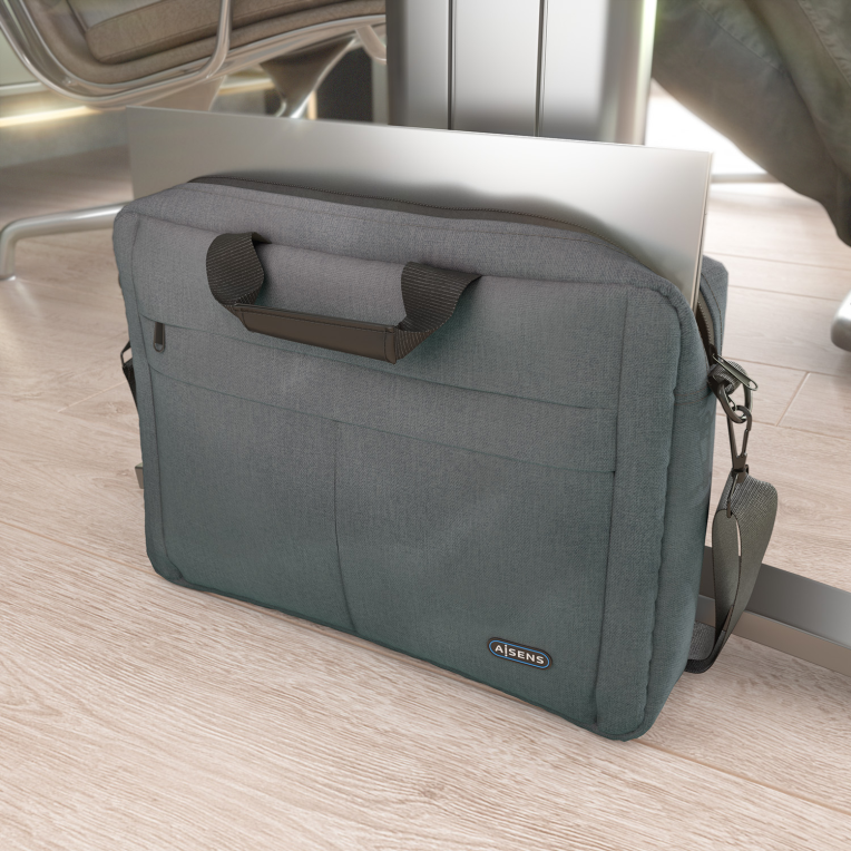 MALETIN AISENS PREMIUM 15,6" GRIS - detalle