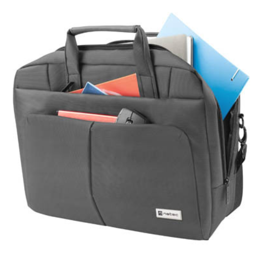 MALETIN NATEC GAZELLE 15.6" - 16" GRAFITO - detalle