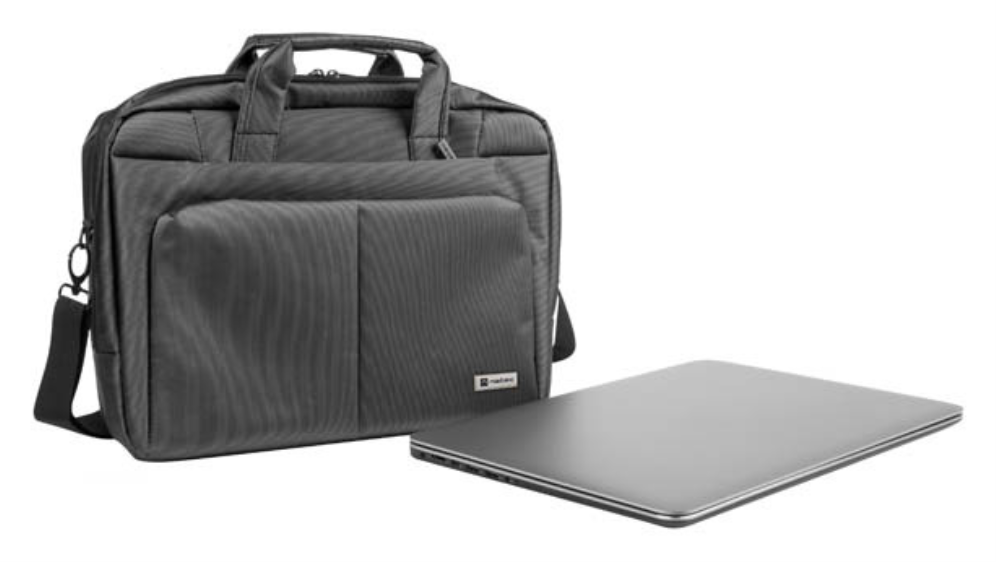 MALETIN NATEC GAZELLE 15.6" - 16" GRAFITO - detalle