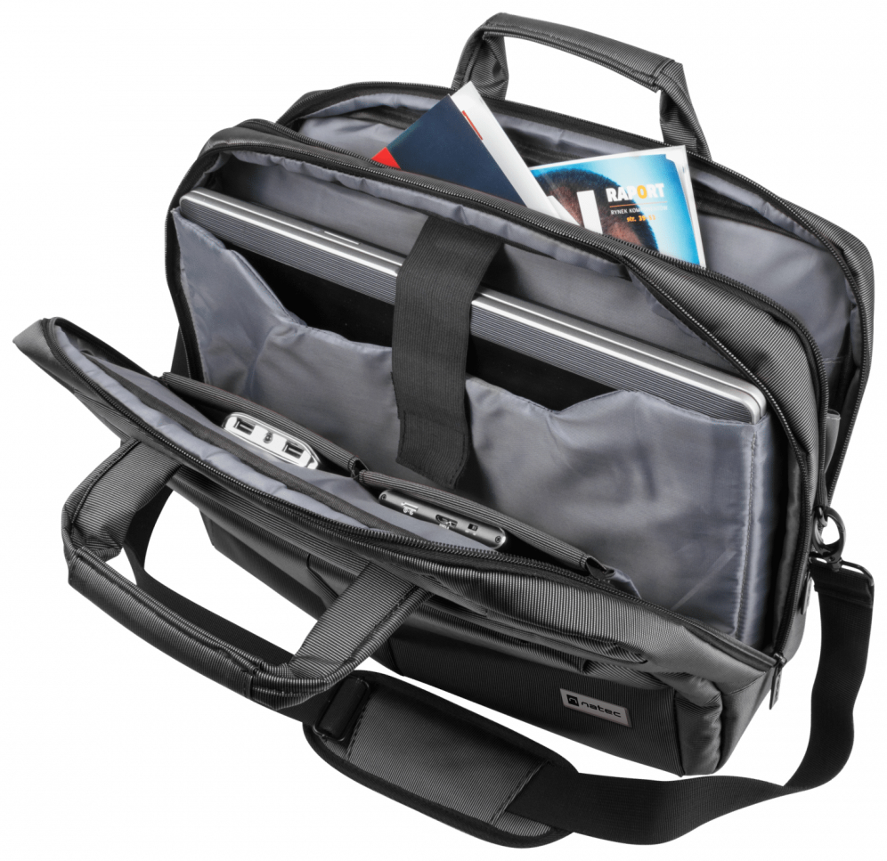 MALETIN NATEC GAZELLE 15.6" - 16" GRAFITO - detalle