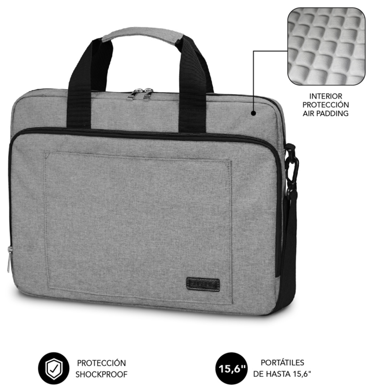 MALETIN SUBBLIM AIR PADDING 15,6" GREY