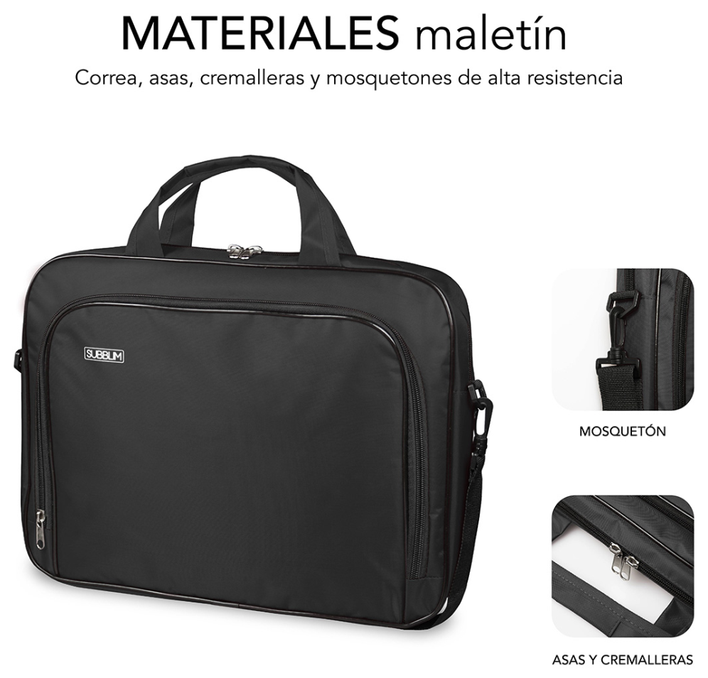 MALETIN SUBBLIM OXFORD 11-12,5" BLACK - detalle