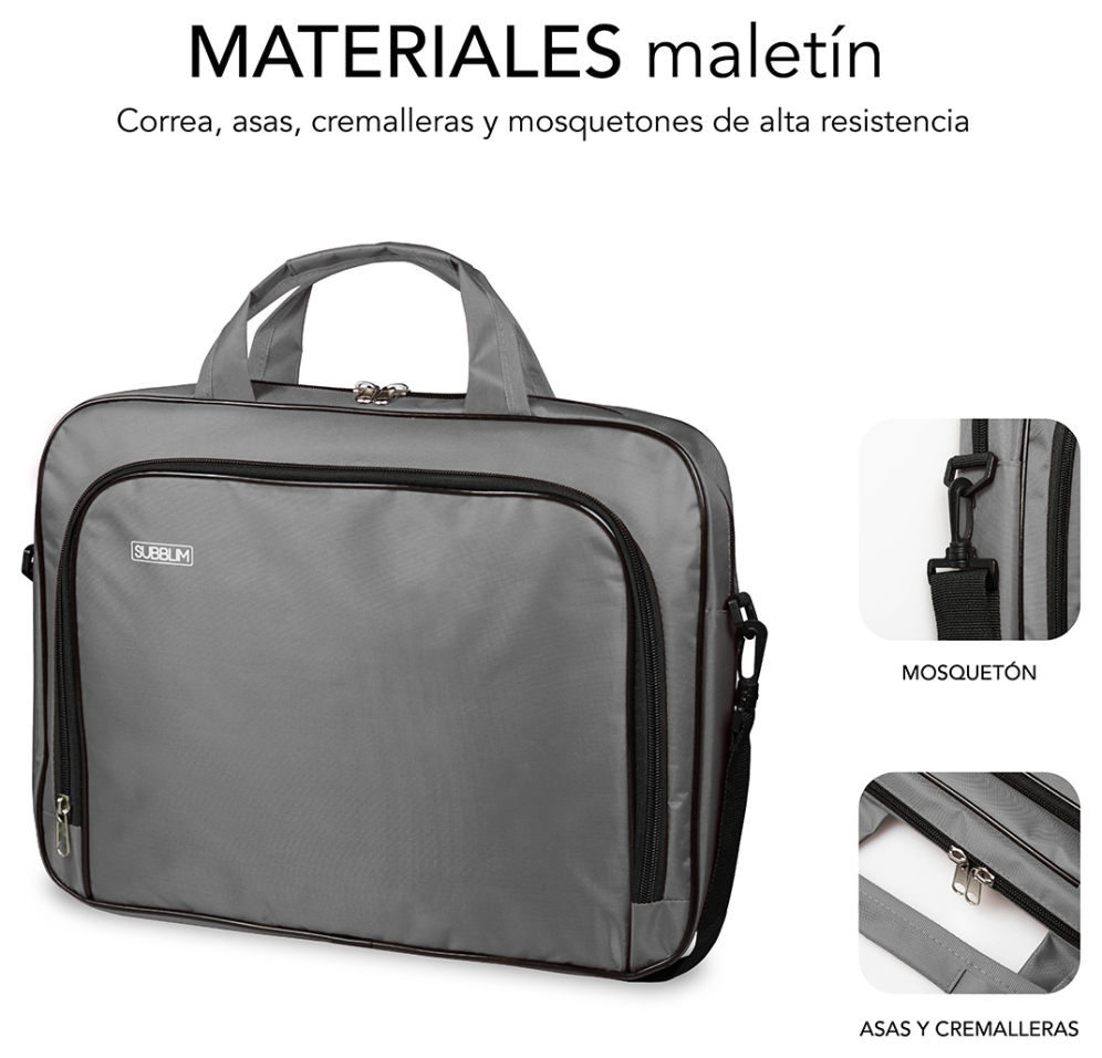 MALETIN SUBBLIM OXFORD 11-12,5" GREY - detalle