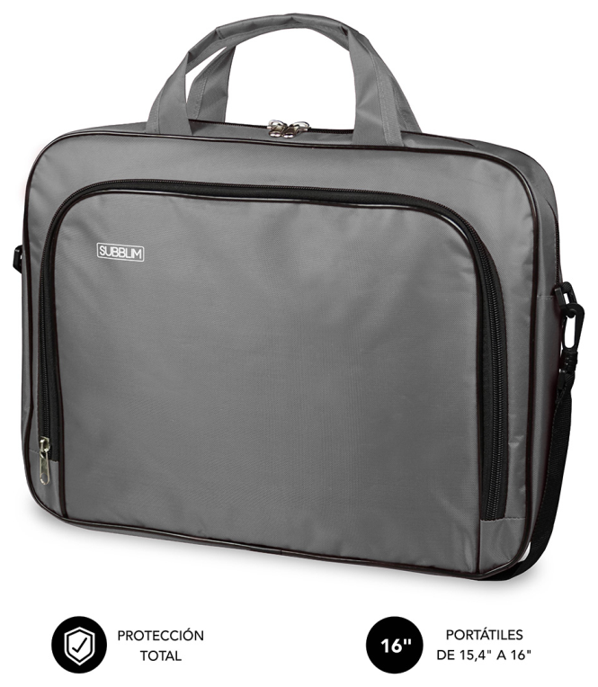 SUBBLIM SUB-LB-1OLB051 maletines para portátil 40.6 cm (16") Maletín Toploader Gris