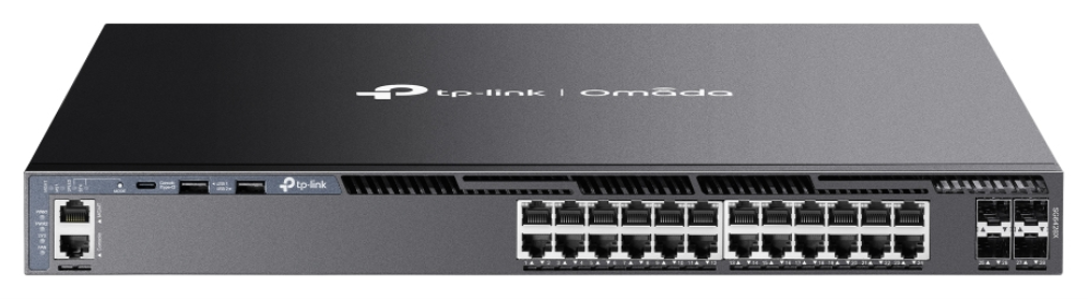 MANAGED SWITCH OMADA 24-PORT GIGABIT STACKABLE L3 WITH 4 10GE SFP+ SLOTS