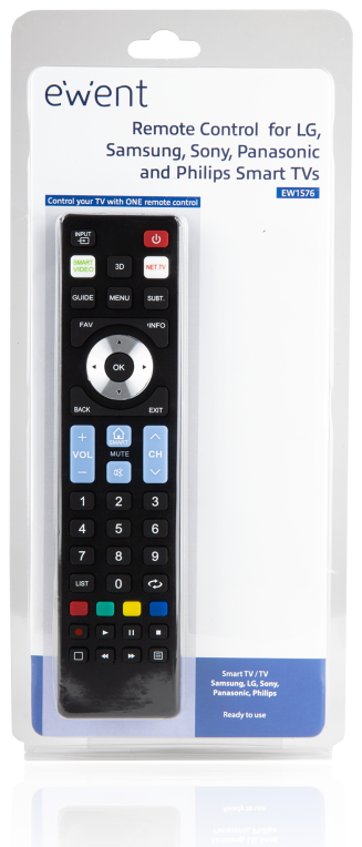 MANDO A DISTANCIA EWENT PARA SMART TV LG SAMSUNG SONY PANASONIC PHILIPS - detalle