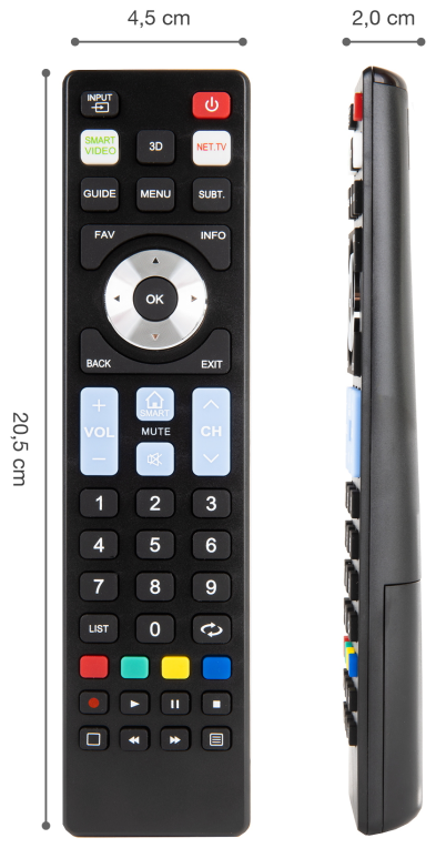MANDO A DISTANCIA EWENT PARA SMART TV LG SAMSUNG SONY PANASONIC PHILIPS - detalle