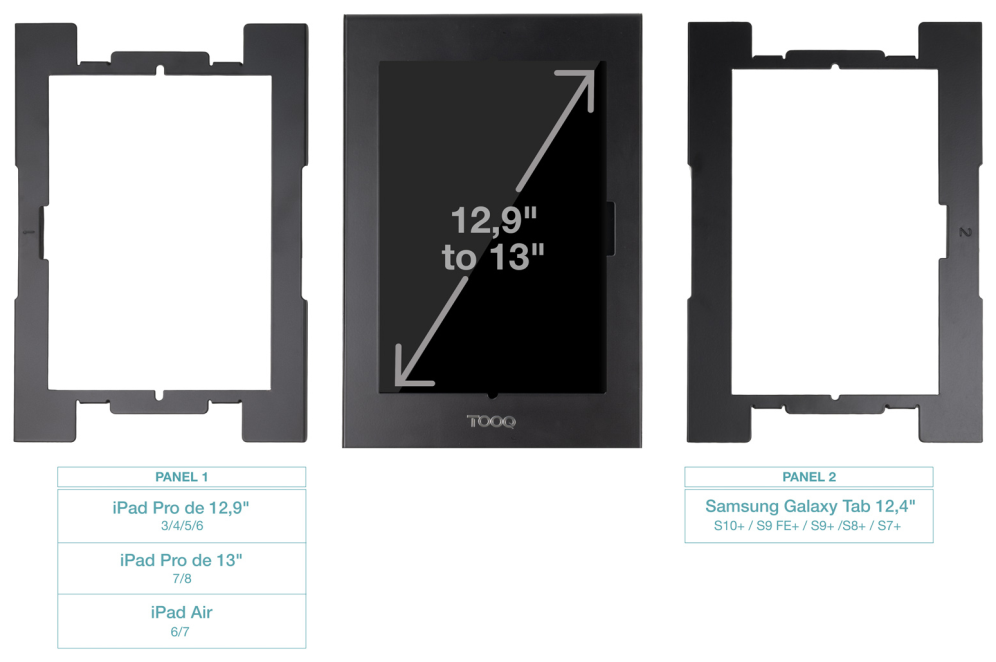 MARCO ANTIRROBO TABLET 12,4-13" NEGRO - detalle