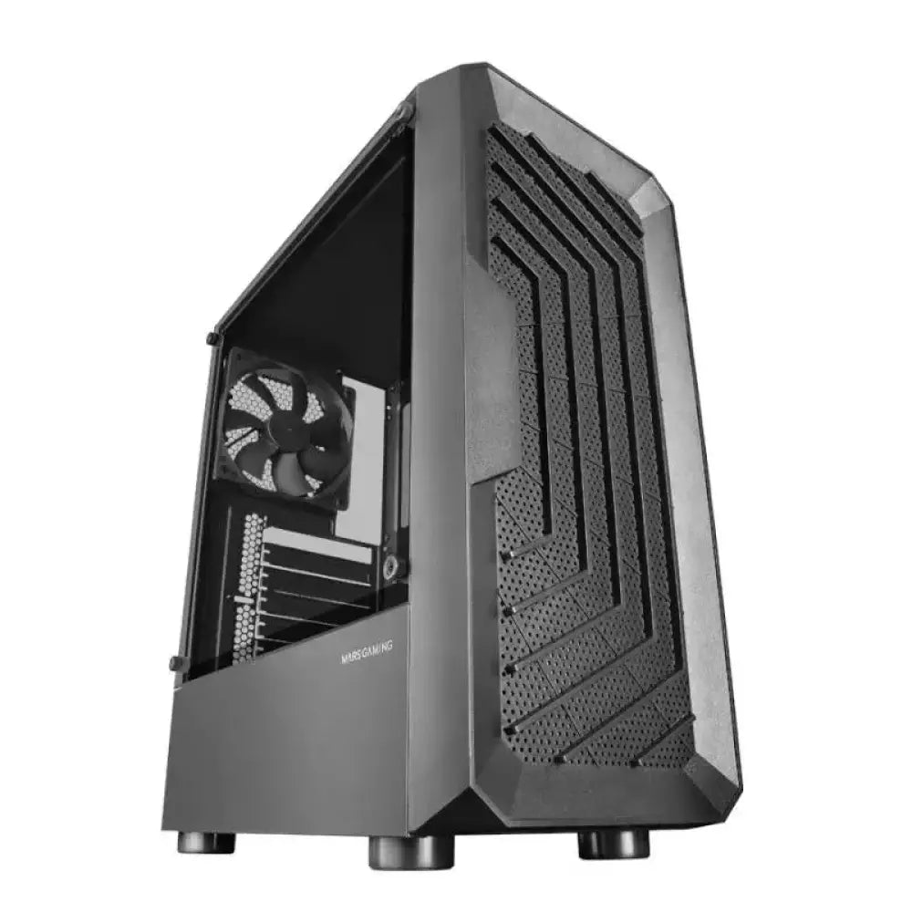 Caja ATX Mars Gaming MC-2000 con ventilador de 120mm, diseño semitorre y miditorre para componentes de ordenador.