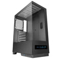 Caja ATX MARS GAMING para monitor y microtorre en color negro, diseño moderno y espacio para componentes de computadoras.