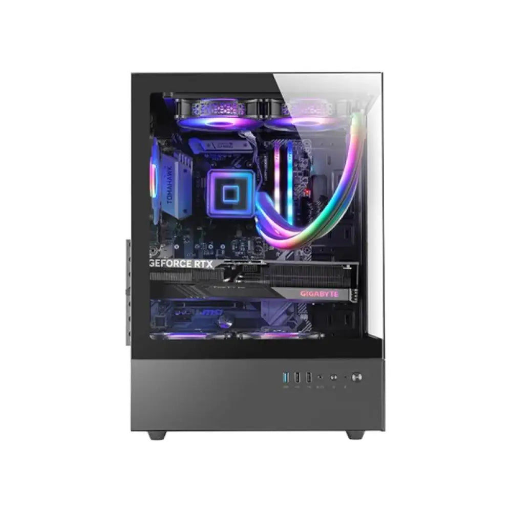 MARS GAMING Caja ATX Ventis FRGB Silence Negro - detalle