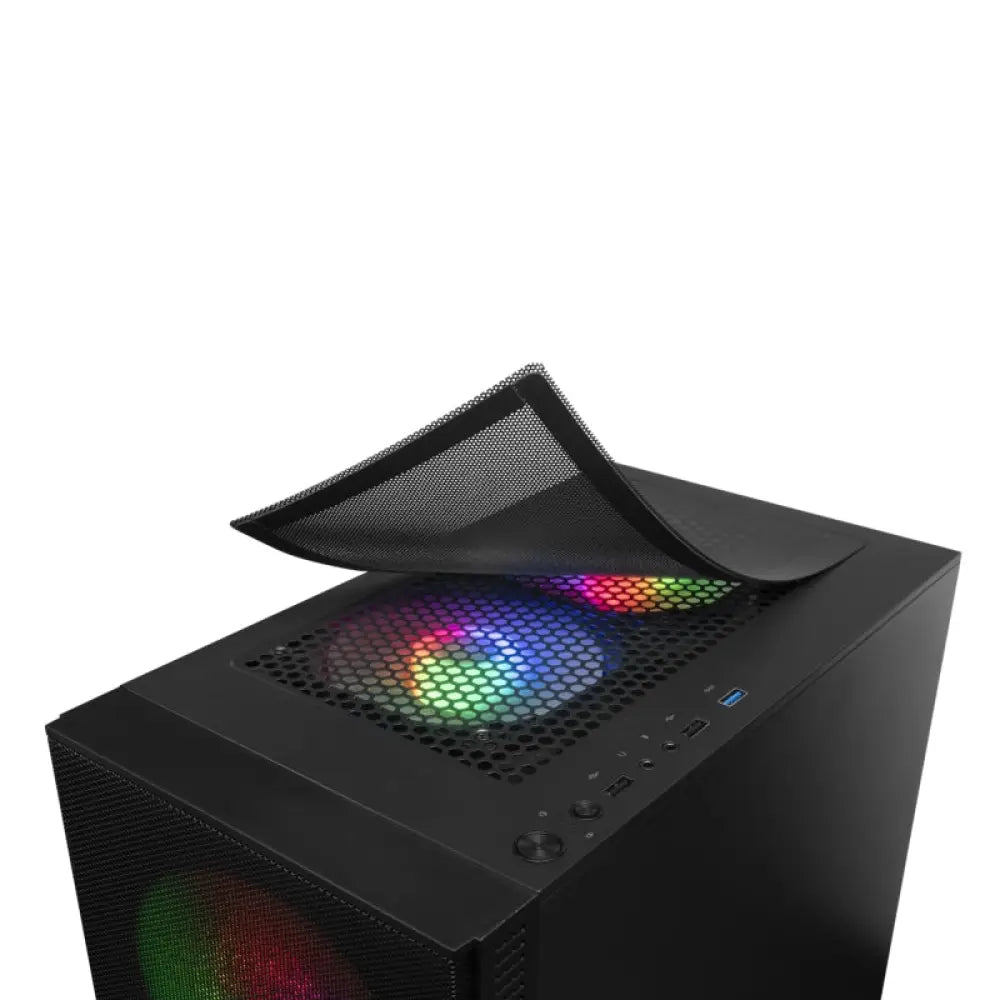 Mars Gaming Caja MCZ PREMIUM M-ATX 2X FRGB Negra - detalle