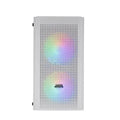 Caja micro-ATX Mars Gaming MC300W blanca con ventiladores y diseño compacto, ideal para montar PC en espacio reducido.